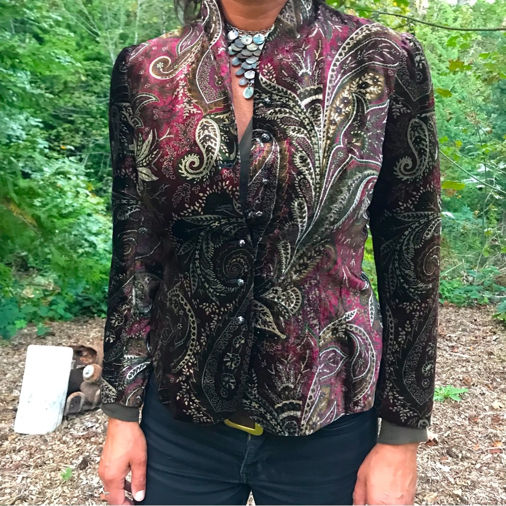 Ralph Lauren velvet paisley blazer